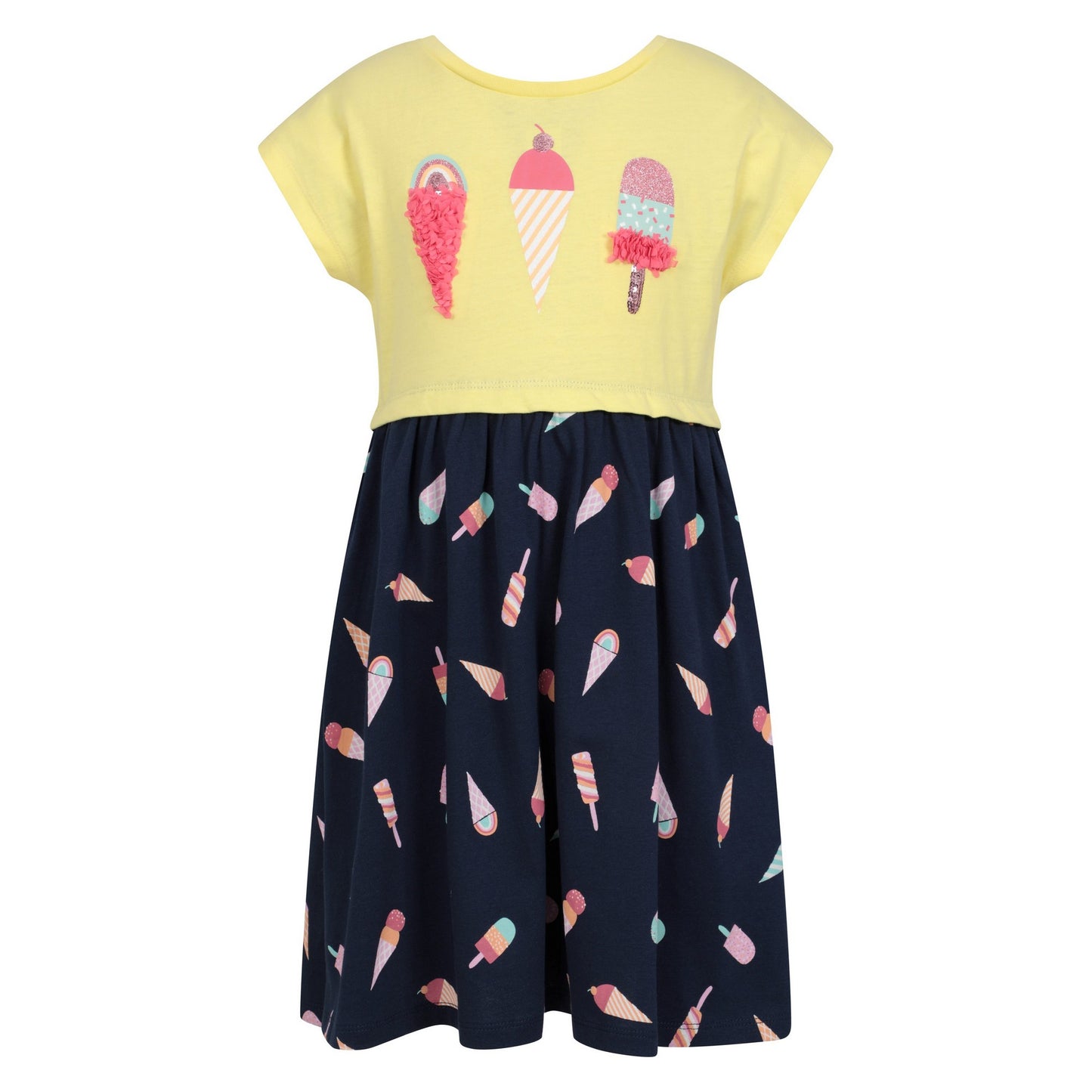 Mustard - Front - Mountain Warehouse Girls Poppy Ice Cream Dress