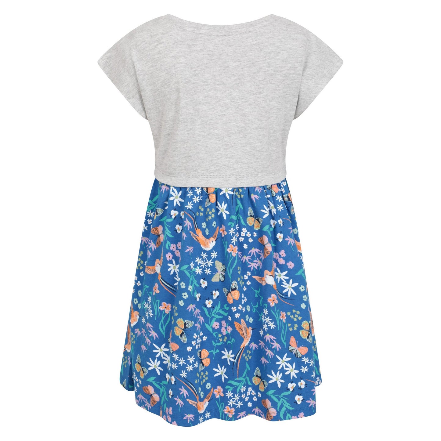 Grey - Back - Mountain Warehouse Girls Poppy Bird Organic Cotton Dress