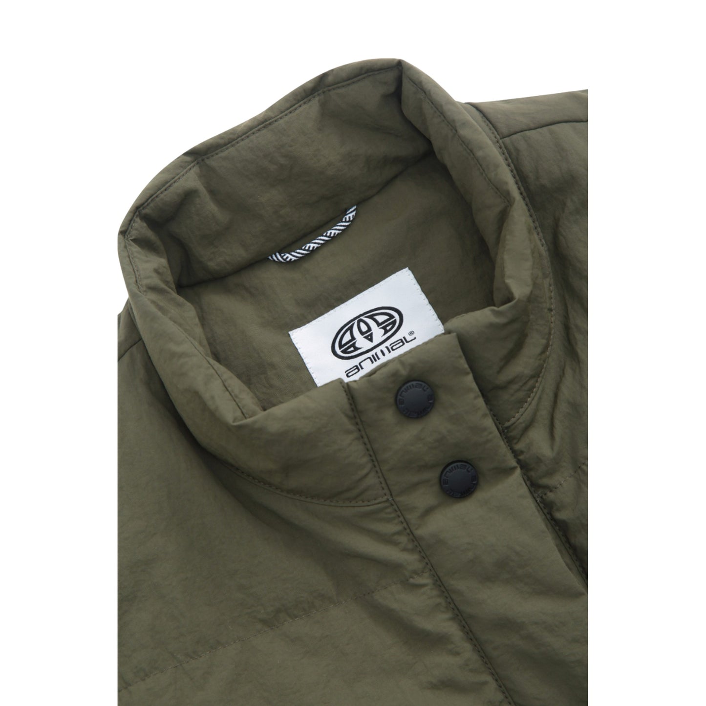 Green - Side - Animal Womens-Ladies Dune Quilted Padded Jacket