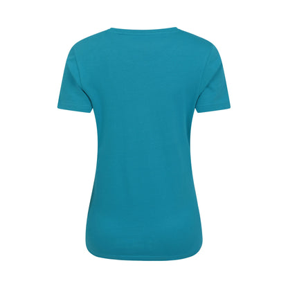 Teal - Back - Mountain Warehouse Womens-Ladies Sealife Organic T-Shirt
