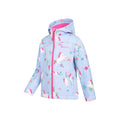 Turquoise - Side - Mountain Warehouse Childrens-Kids Exodus II Unicorn Water Resistant Soft Shell Jacket