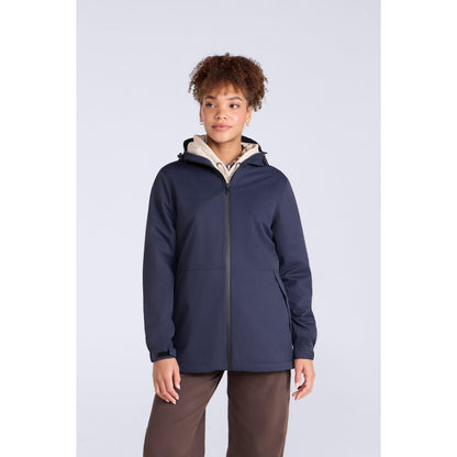Dark Blue - Front - Animal Womens-Ladies Pace Packable Waterproof Jacket