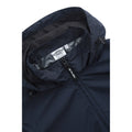 Navy - Side - Animal Womens-Ladies Pace Packable Waterproof Jacket