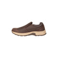 Dark Brown - Pack Shot - Mountain Warehouse Mens Rydal Leather Ortholite Shoes