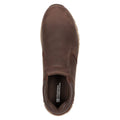Dark Brown - Close up - Mountain Warehouse Mens Rydal Leather Ortholite Shoes