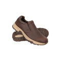 Dark Brown - Front - Mountain Warehouse Mens Rydal Leather Ortholite Shoes