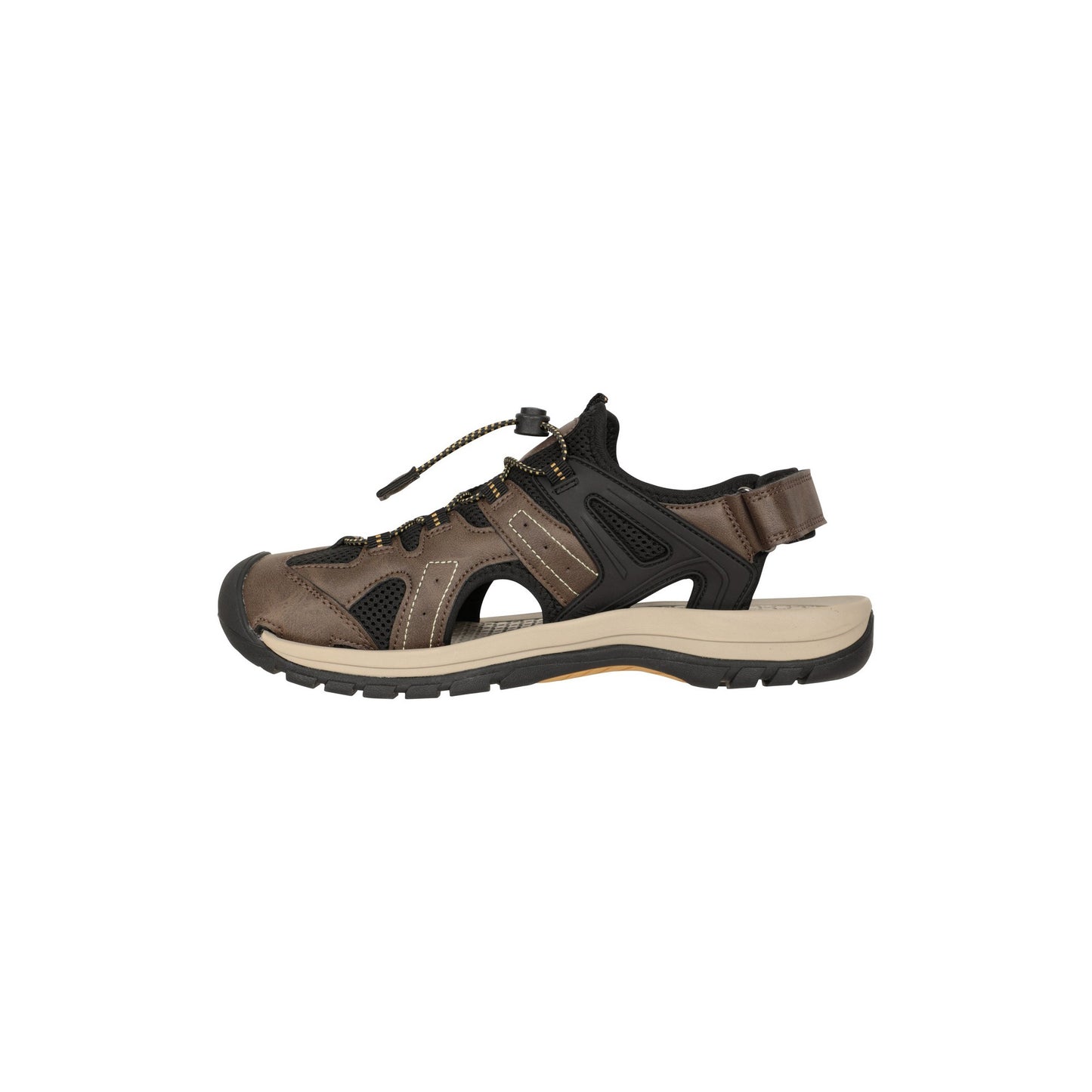 Brown - Pack Shot - Mountain Warehouse Mens Shift Walking Sandals