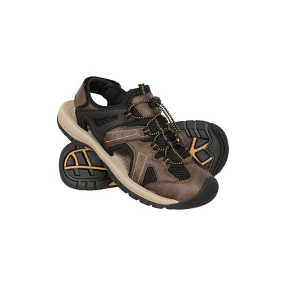 Brown - Front - Mountain Warehouse Mens Shift Walking Sandals