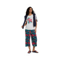 Red - Side - Animal Womens-Ladies Tassia Beach Cropped Trousers