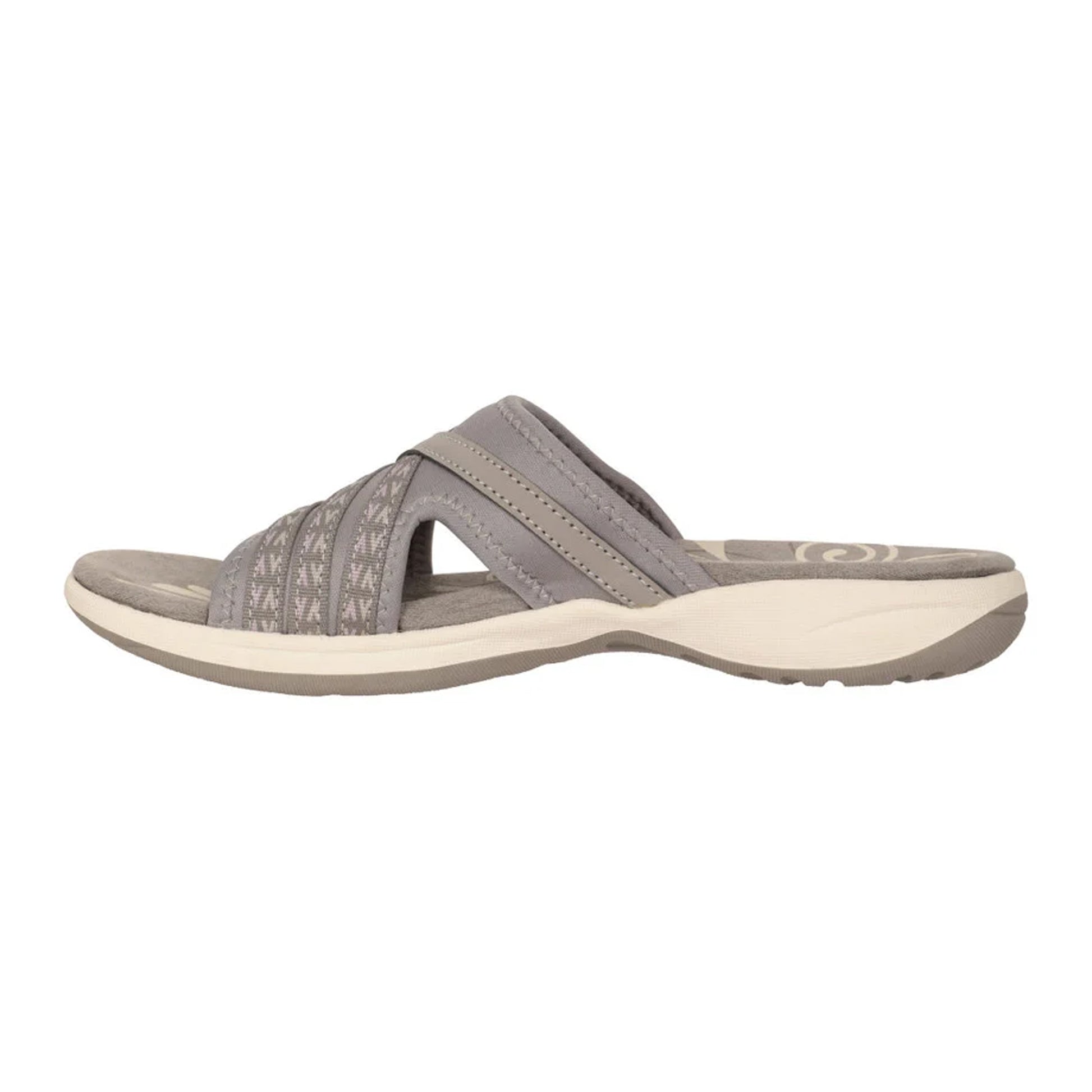 Grey - Side - Mountain Warehouse Womens-Ladies Comfort Crest Slip-on Sliders