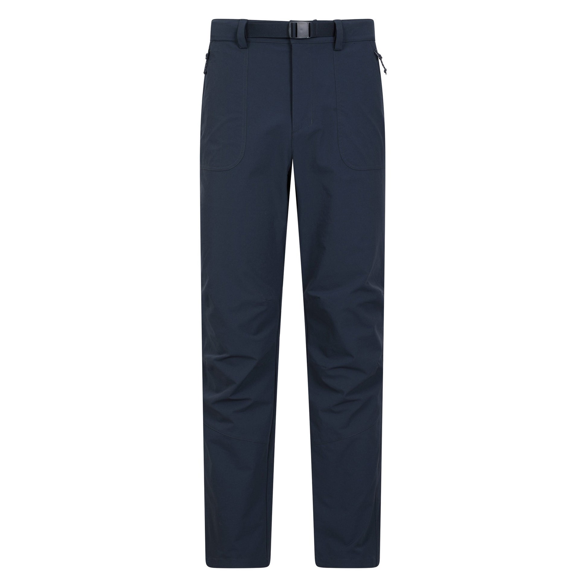 Navy - Front - Mountain Warehouse Mens Grassland Belted Trousers