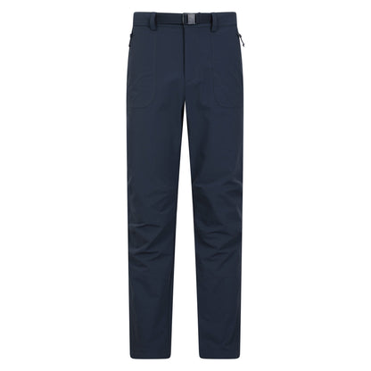 Navy - Front - Mountain Warehouse Mens Grassland Belted Trousers