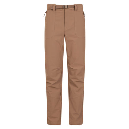 Beige - Front - Mountain Warehouse Mens Grassland Belted Trousers