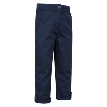 Navy - Side - Mountain Warehouse Childrens-Kids Shore Capri Trousers