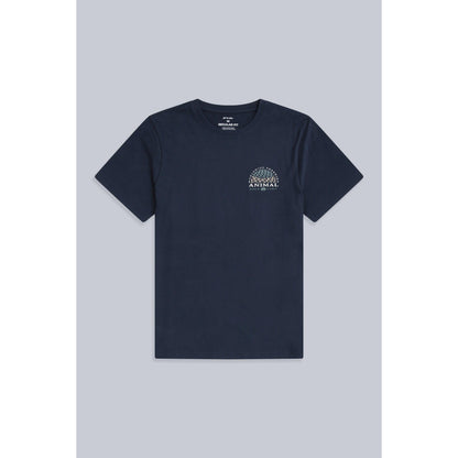 Dark Blue - Front - Animal Mens Jacob Organic T-Shirt
