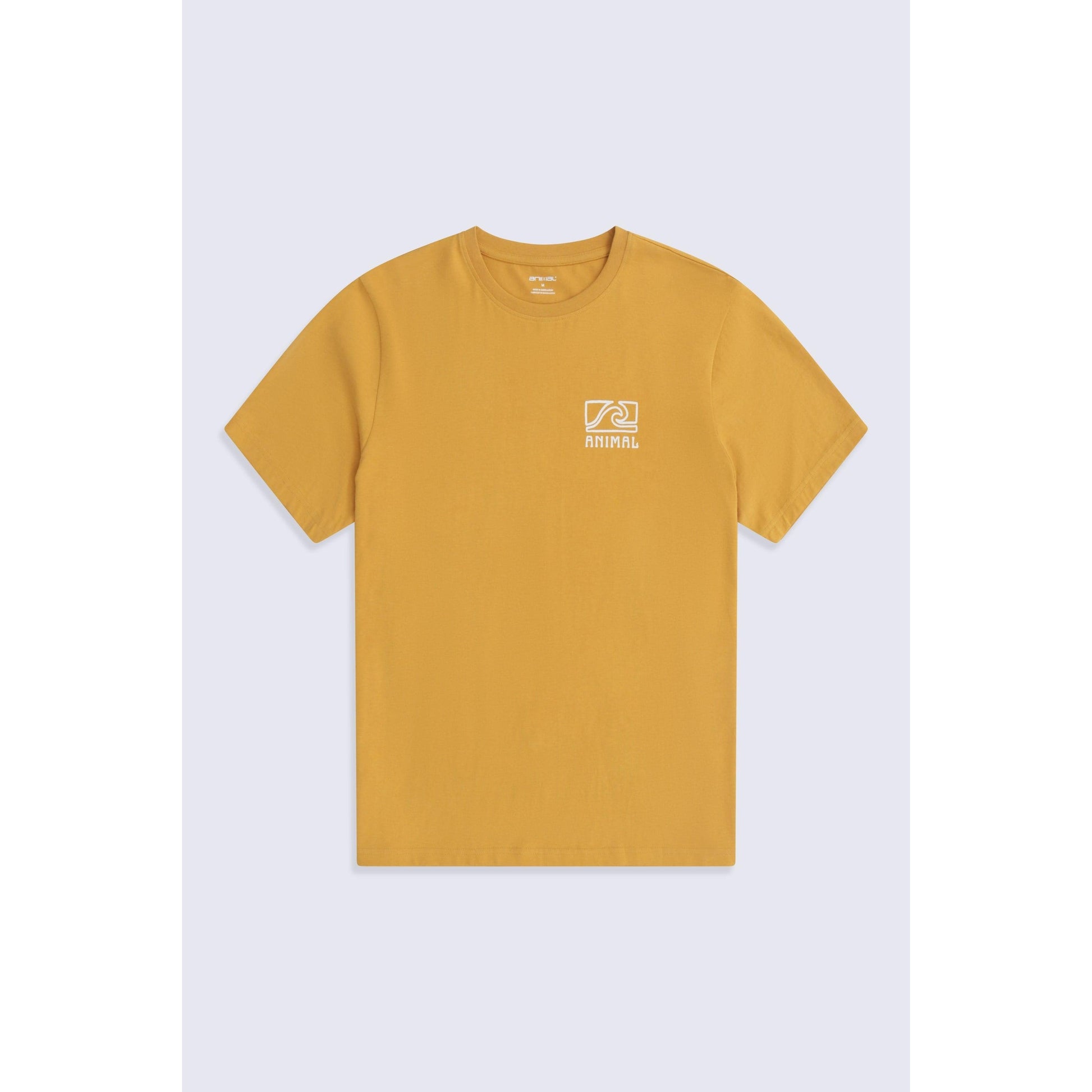 Bright Yellow - Front - Animal Mens Jacob Organic T-Shirt
