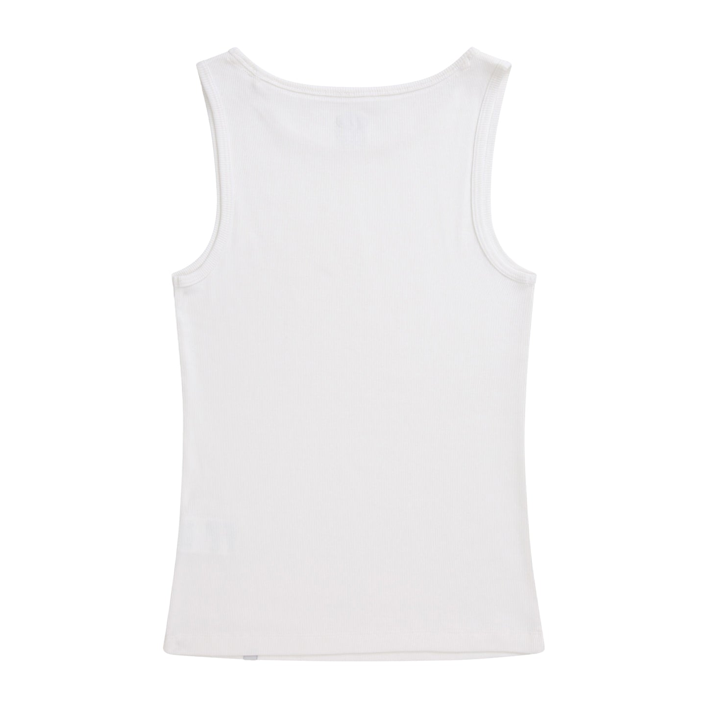 White - Back - Animal Womens-Ladies Ribbed Organic Tank Top