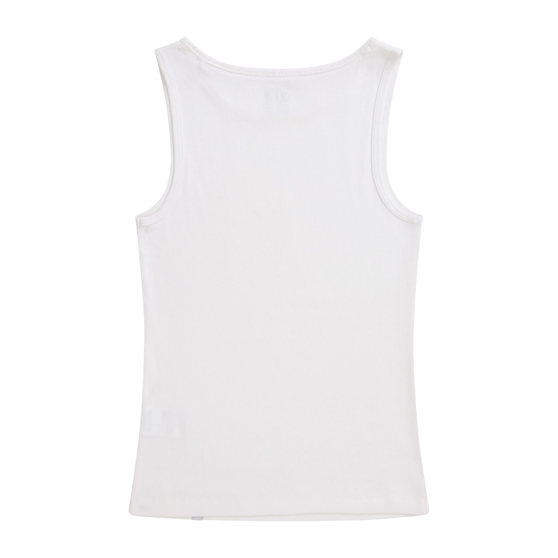 White - Back - Animal Womens-Ladies Ribbed Organic Tank Top