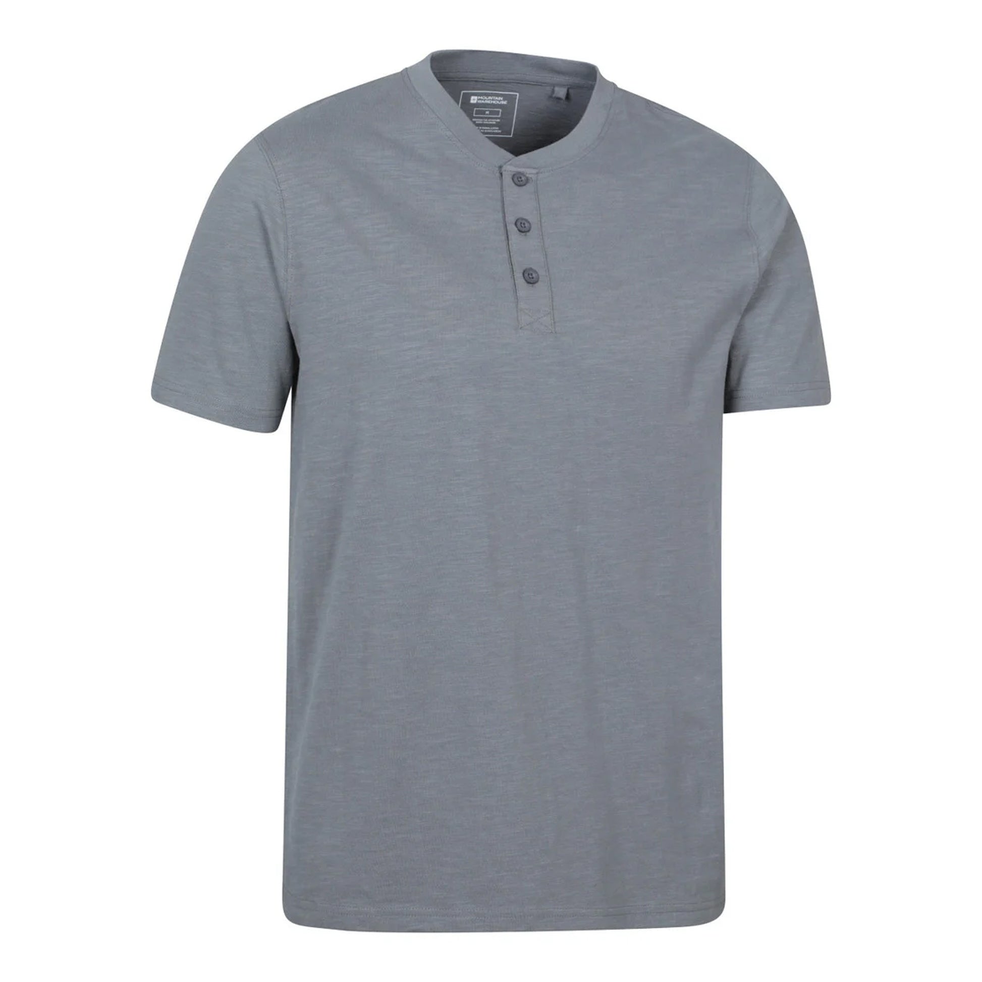 Charcoal - Side - Mountain Warehouse Mens Hasst Organic T-Shirt