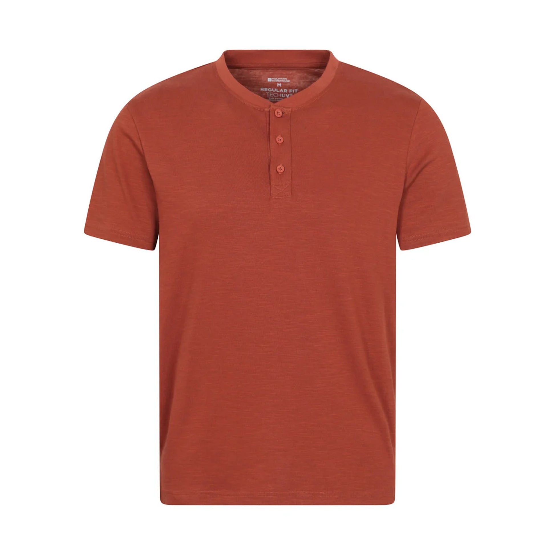 Rust - Front - Mountain Warehouse Mens Hasst Organic T-Shirt