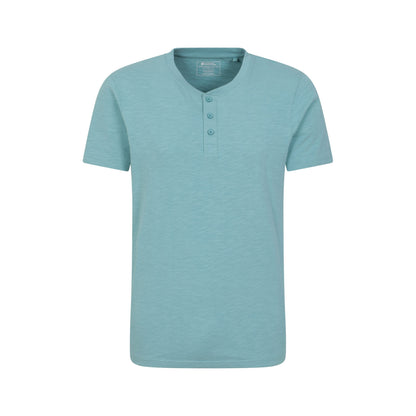 Turquoise - Front - Mountain Warehouse Mens Hasst Organic T-Shirt