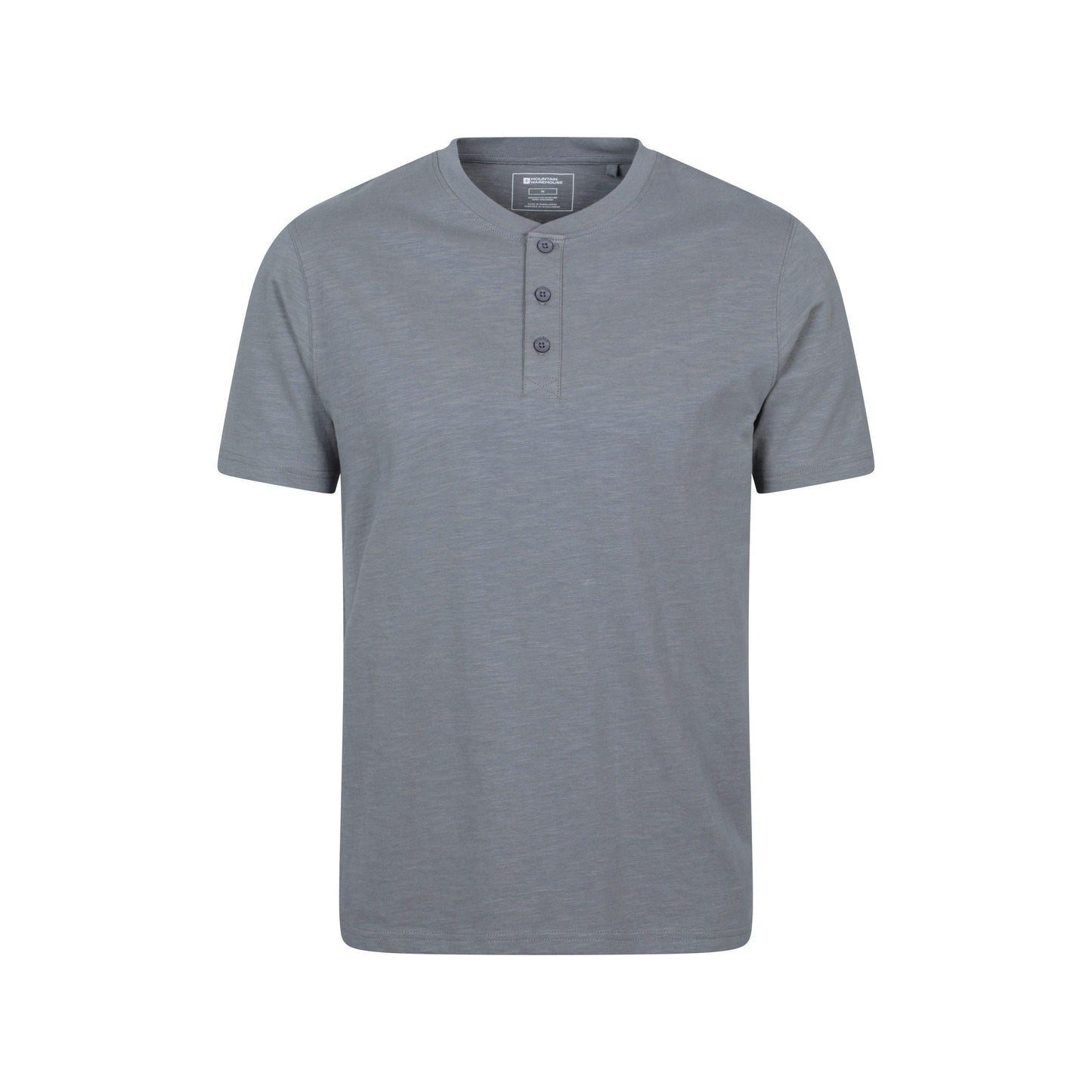 Charcoal - Front - Mountain Warehouse Mens Hasst Organic T-Shirt