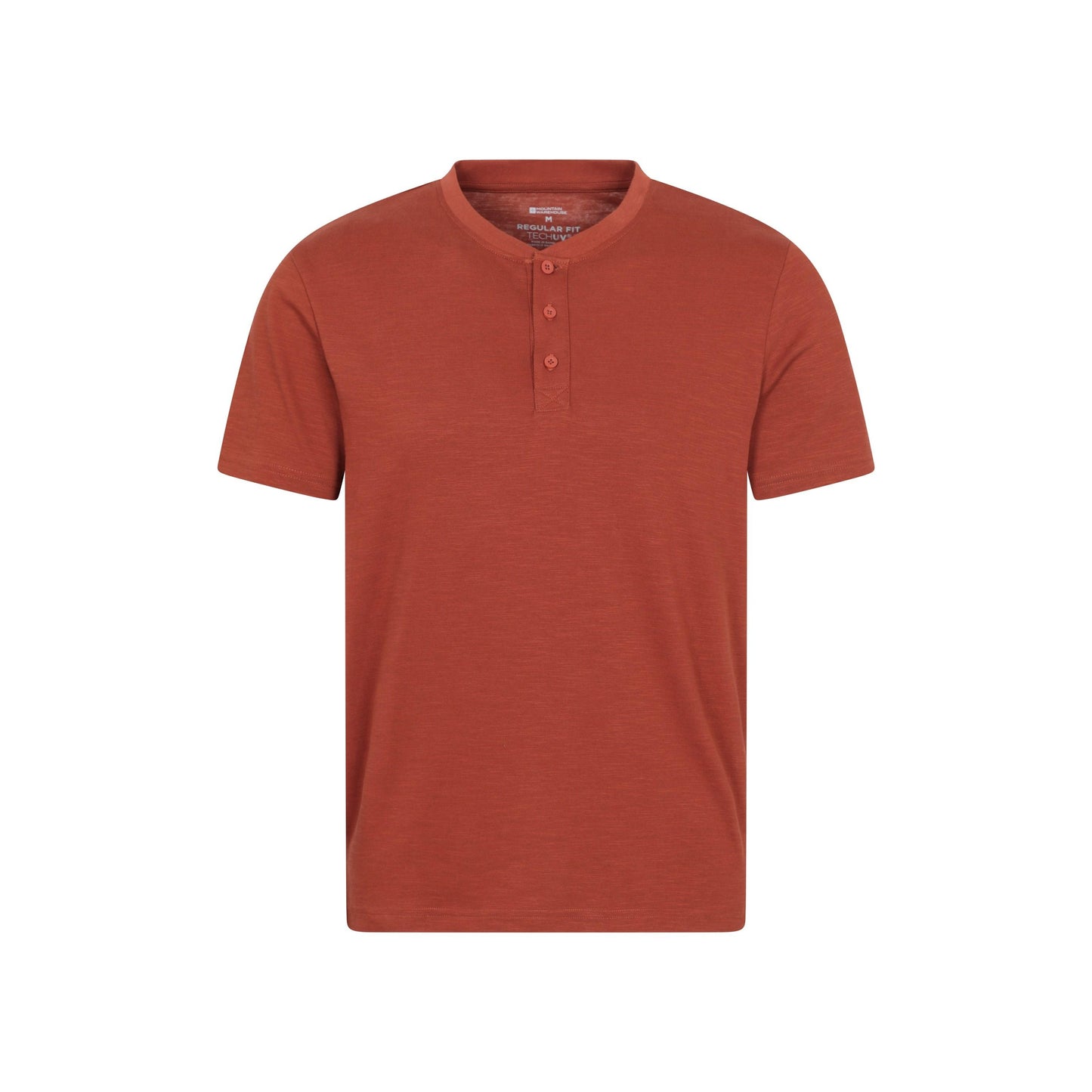 Rust - Front - Mountain Warehouse Mens Hasst Organic T-Shirt