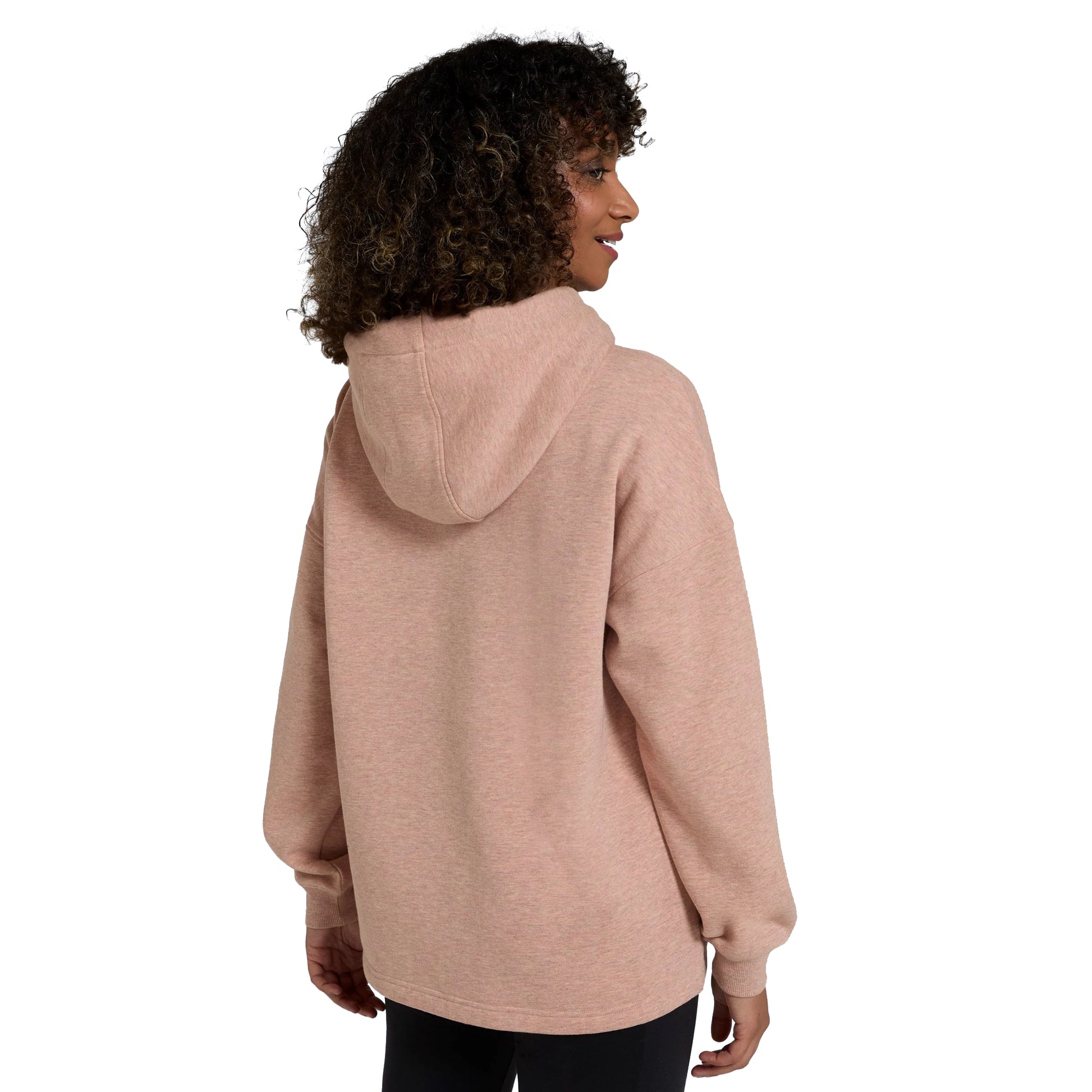 Light Pink - Back - Animal Womens-Ladies Amber Organic Relaxed Fit Hoodie