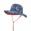 Teal - Side - Mountain Warehouse Childrens-Kids Reversible Water Resistant Sun Hat