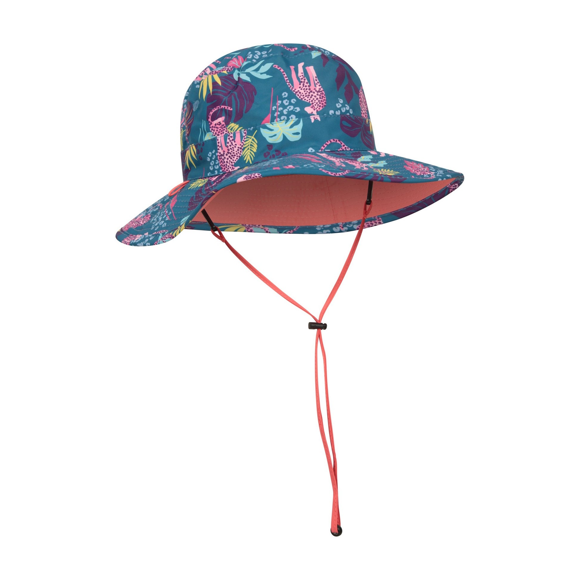 Teal - Lifestyle - Mountain Warehouse Childrens-Kids Reversible Water Resistant Sun Hat