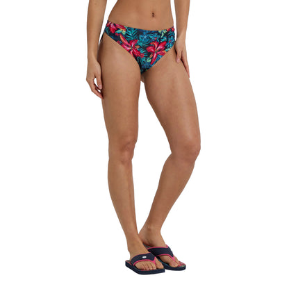 Red - Side - Animal Womens-Ladies Docks Floral Bikini Bottoms