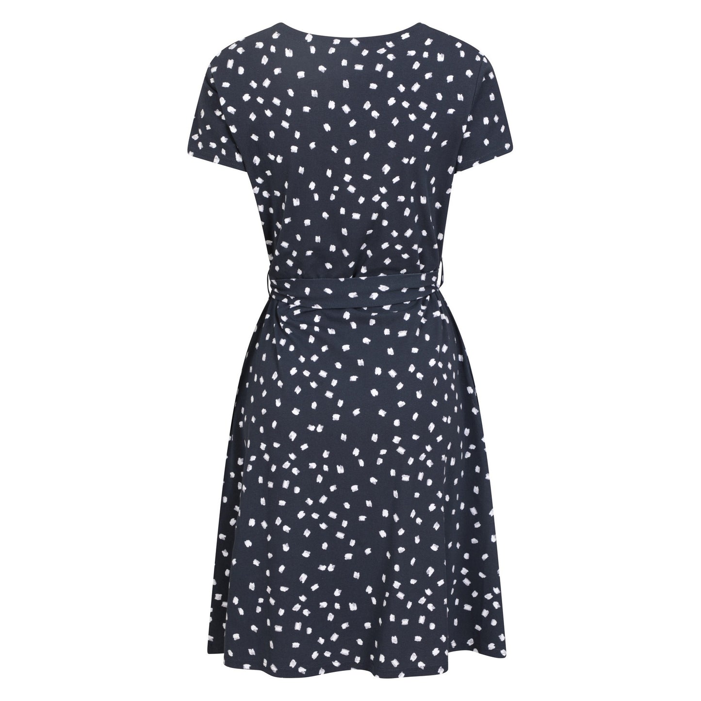 Navy - Back - Mountain Warehouse Womens-Ladies Santorini Spotted Jersey UV Protection Dress
