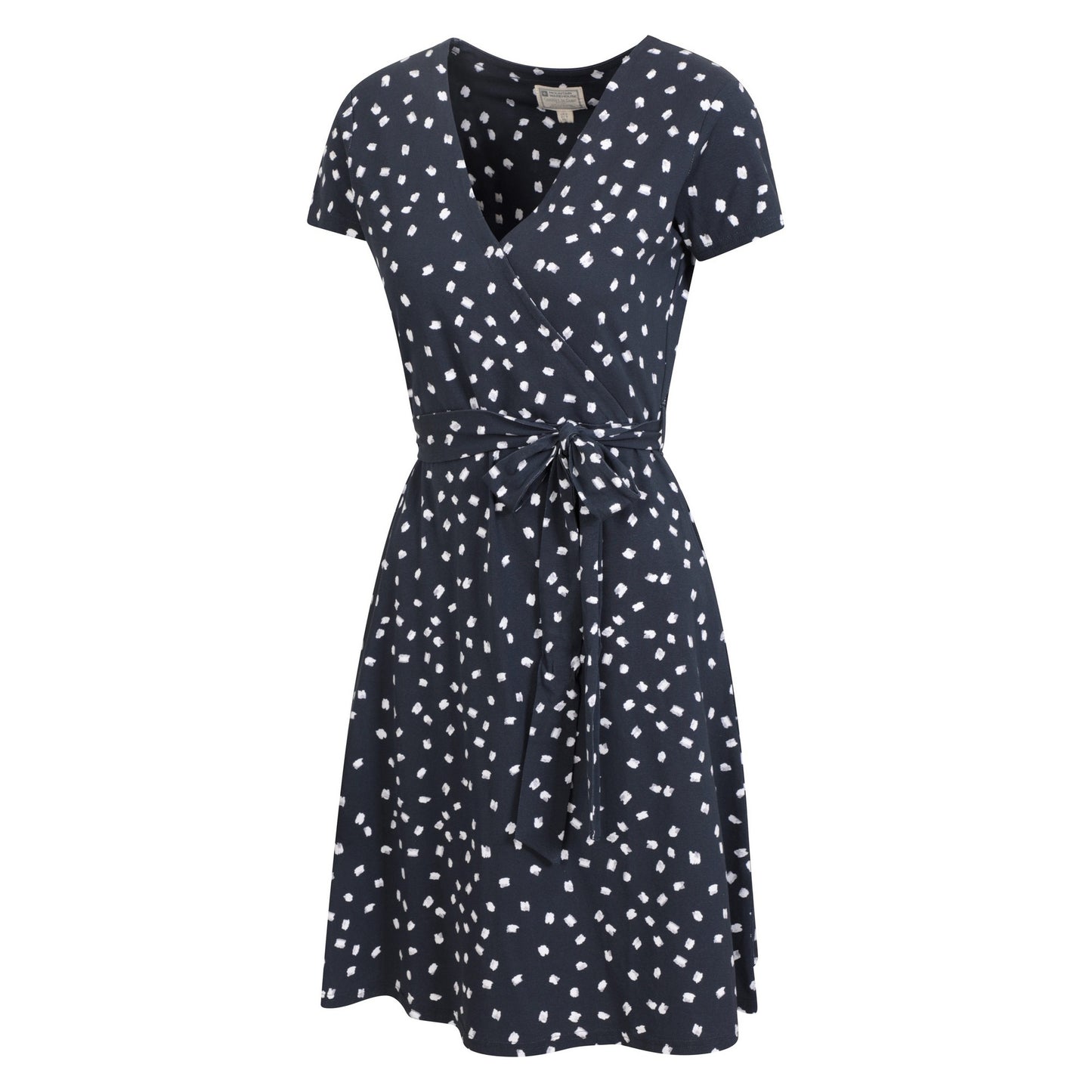Navy - Side - Mountain Warehouse Womens-Ladies Santorini Spotted Jersey UV Protection Dress