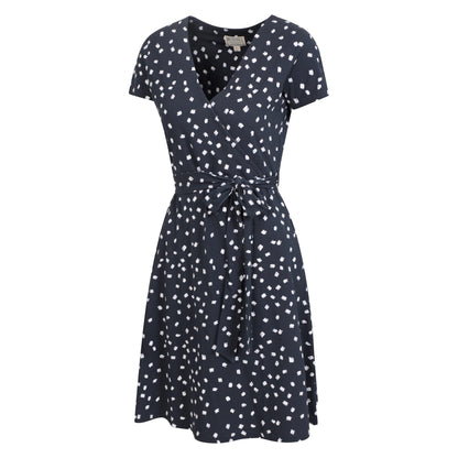 Navy - Side - Mountain Warehouse Womens-Ladies Santorini Spotted Jersey UV Protection Dress