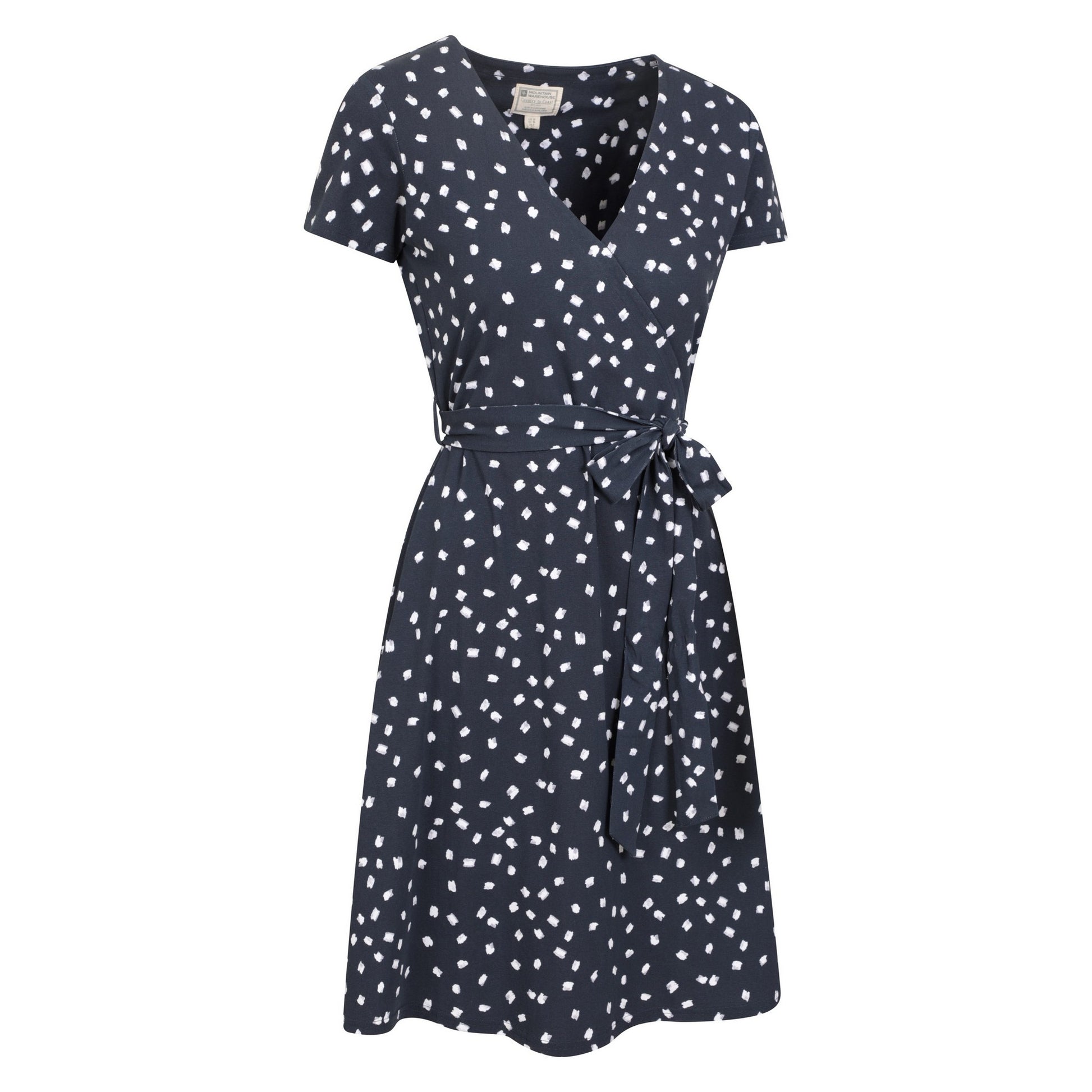 Navy - Lifestyle - Mountain Warehouse Womens-Ladies Santorini Spotted Jersey UV Protection Dress