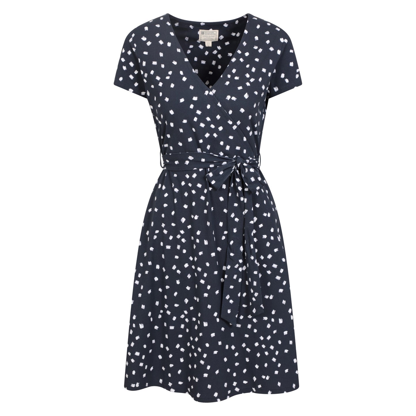 Navy - Front - Mountain Warehouse Womens-Ladies Santorini Spotted Jersey UV Protection Dress