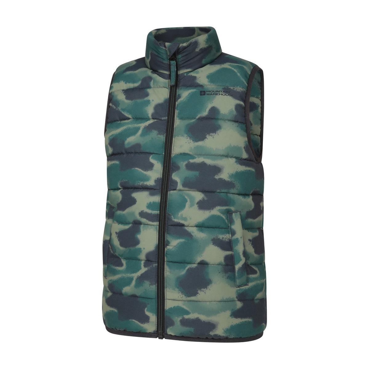Light Khaki - Side - Mountain Warehouse Childrens-Kids Rocko Butterfly Padded Gilet