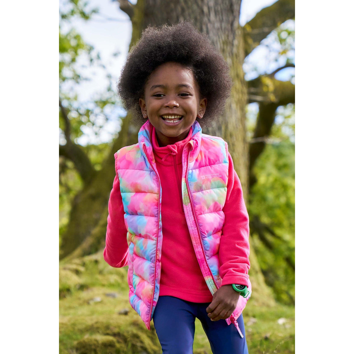 Pink - Front - Mountain Warehouse Childrens-Kids Rocko Butterfly Padded Gilet