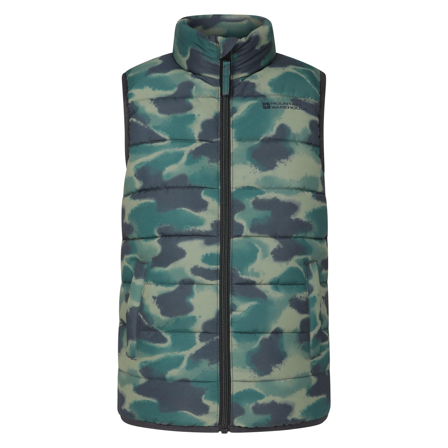 Light Khaki - Front - Mountain Warehouse Childrens-Kids Rocko Butterfly Padded Gilet