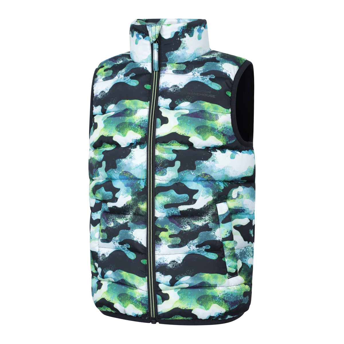 Bright Green - Lifestyle - Mountain Warehouse Childrens-Kids Rocko Butterfly Padded Gilet
