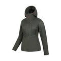 Khaki Green - Side - Mountain Warehouse Womens-Ladies Machina Hybrid Padded Jacket