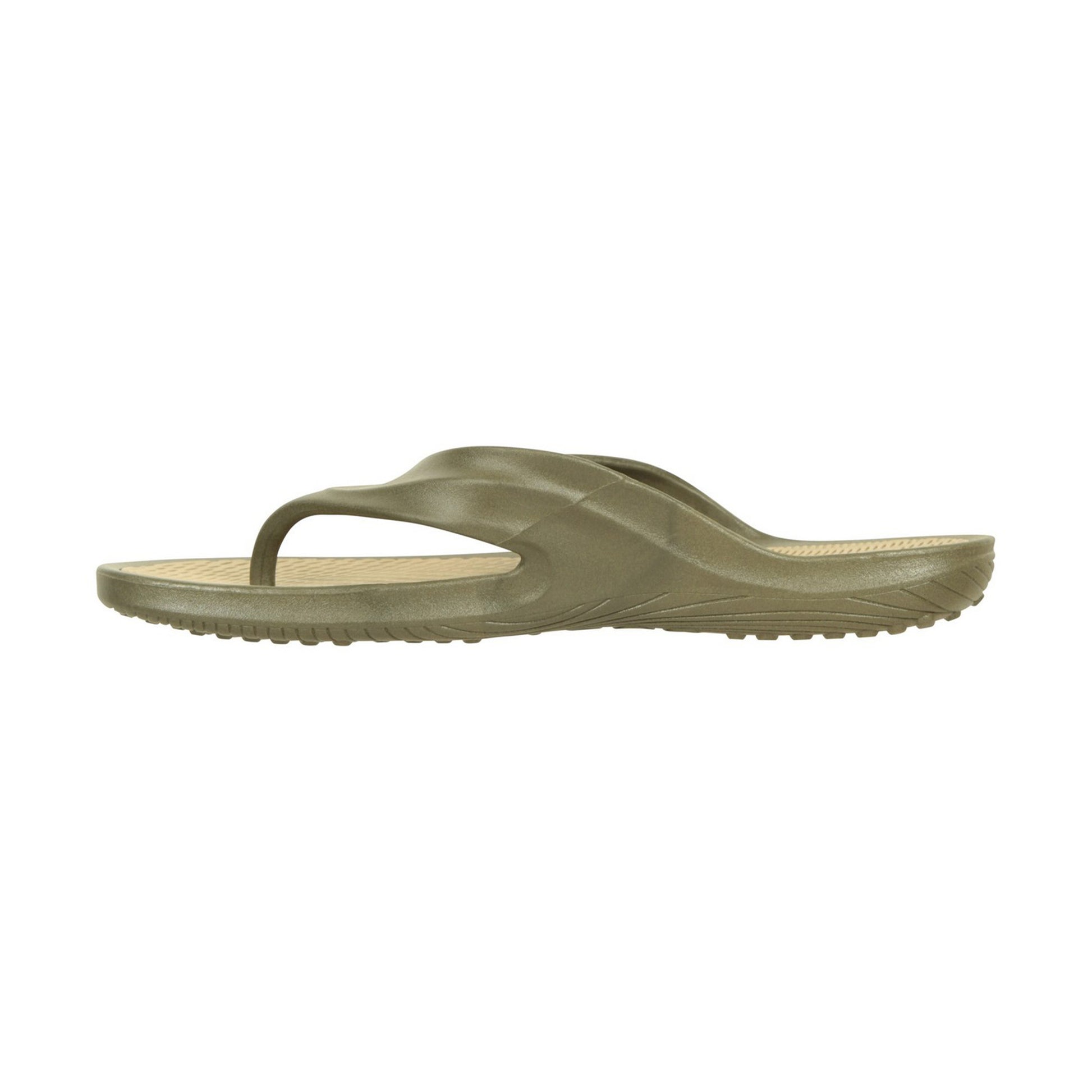 Khaki Green - Side - Mountain Warehouse Mens Street Flip Flops