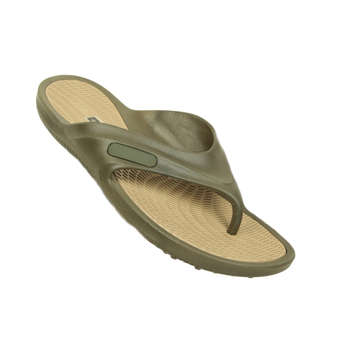 Khaki Green - Front - Mountain Warehouse Mens Street Flip Flops