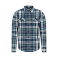 Light Blue - Front - Mountain Warehouse Mens Trace Flannel Long-Sleeved Shirt