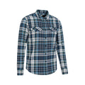 Light Blue - Side - Mountain Warehouse Mens Trace Flannel Long-Sleeved Shirt