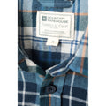 Light Blue - Pack Shot - Mountain Warehouse Mens Trace Flannel Long-Sleeved Shirt