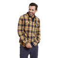 Yellow - Side - Mountain Warehouse Mens Trace Flannel Long-Sleeved Shirt