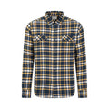 Indigo - Front - Mountain Warehouse Mens Trace Flannel Long-Sleeved Shirt