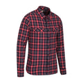 Active Red - Side - Mountain Warehouse Mens Trace Flannel Long-Sleeved Shirt