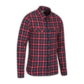 Blue - Side - Mountain Warehouse Mens Trace Flannel Long-Sleeved Shirt